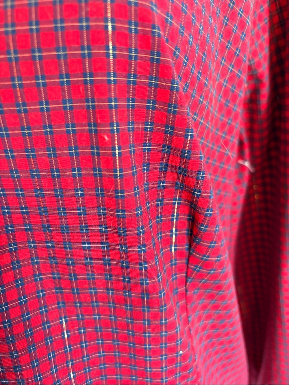 Red Patterned Button-Up Shirt - Picture 4 of 6
